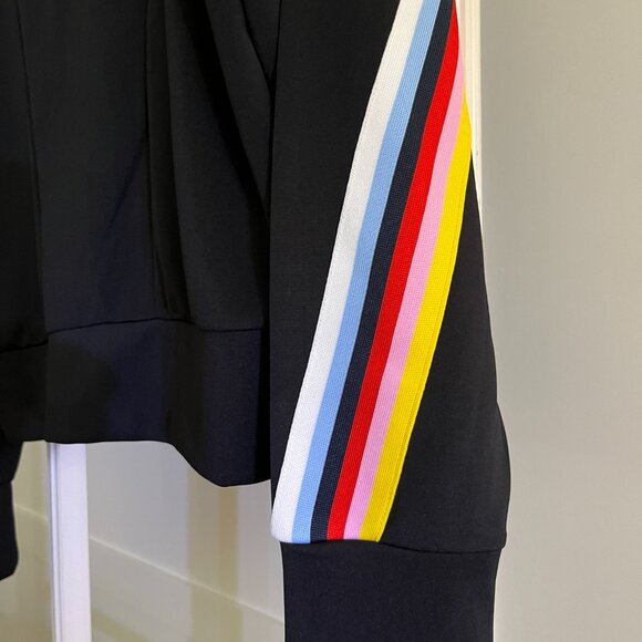 BNWT Express One Eleven Cropped Track Jacket Zip-Front Rainbow (S) - Picture 6 of 7